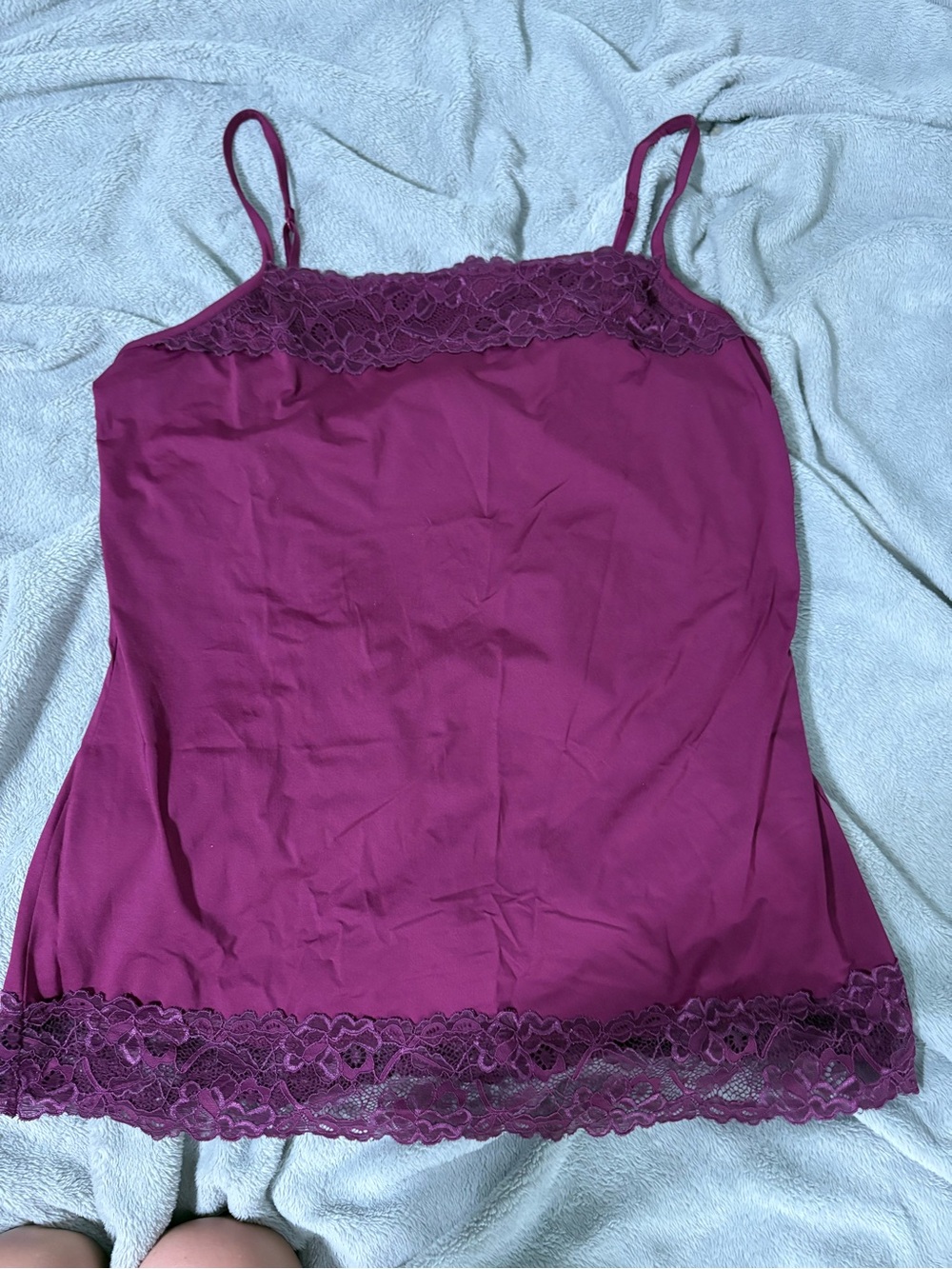 Maurices Plum Lace-Trim Camisole